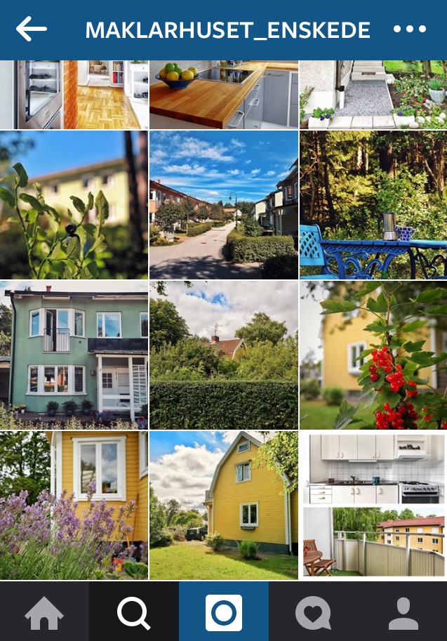 Mäklarhuset Enskedes Instagram